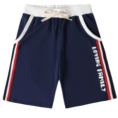 Colour Matching Pocket Family Suit Parent-child Short Sleeve T-shirt - Pants-110 - View 1