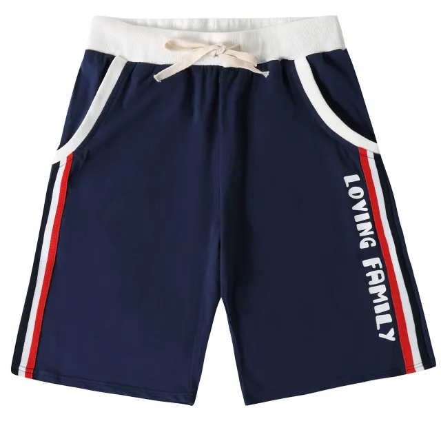 Color Matching Pocket Family Suit Parent child Short Sleeve T shirt Pants 120 - Shop at LoveMi