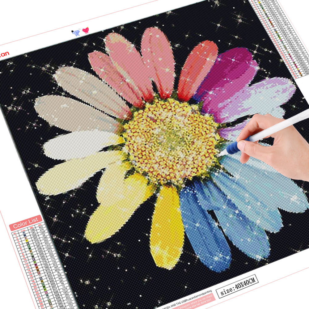 Diamond Making Daisy Painting Flower Embroidery Home Decoration