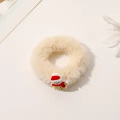 Cute Rabbit Furry Hair Ring Festive Atmosphere - Snowman - View 1