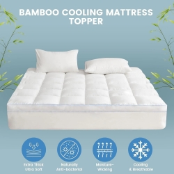 1500GSM Bamboo Mattress Topper Extra Thick 10CM Bed Topper