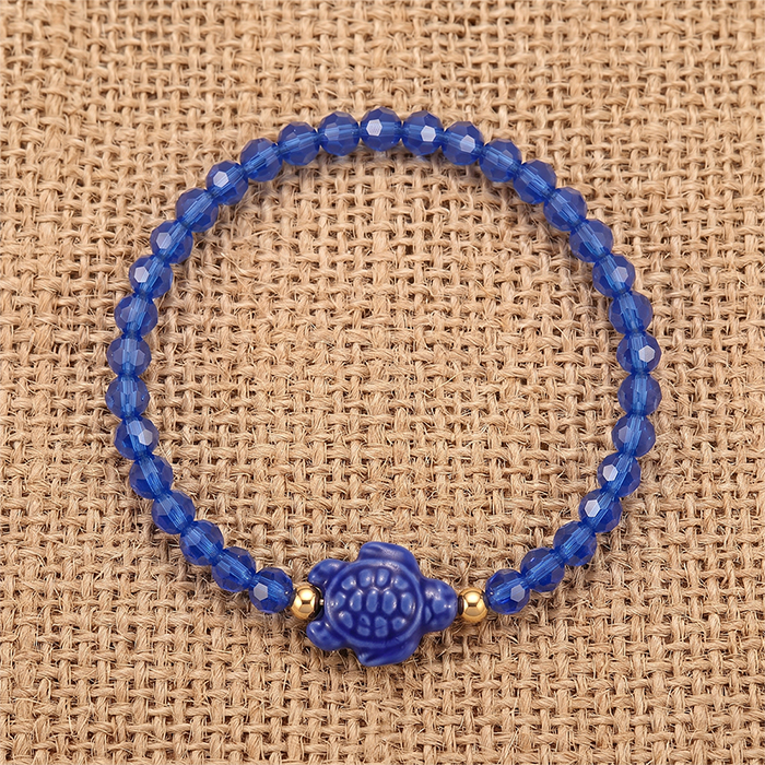 Tortoise Beaded Stretch Bracelet Set, picture 3 of 8