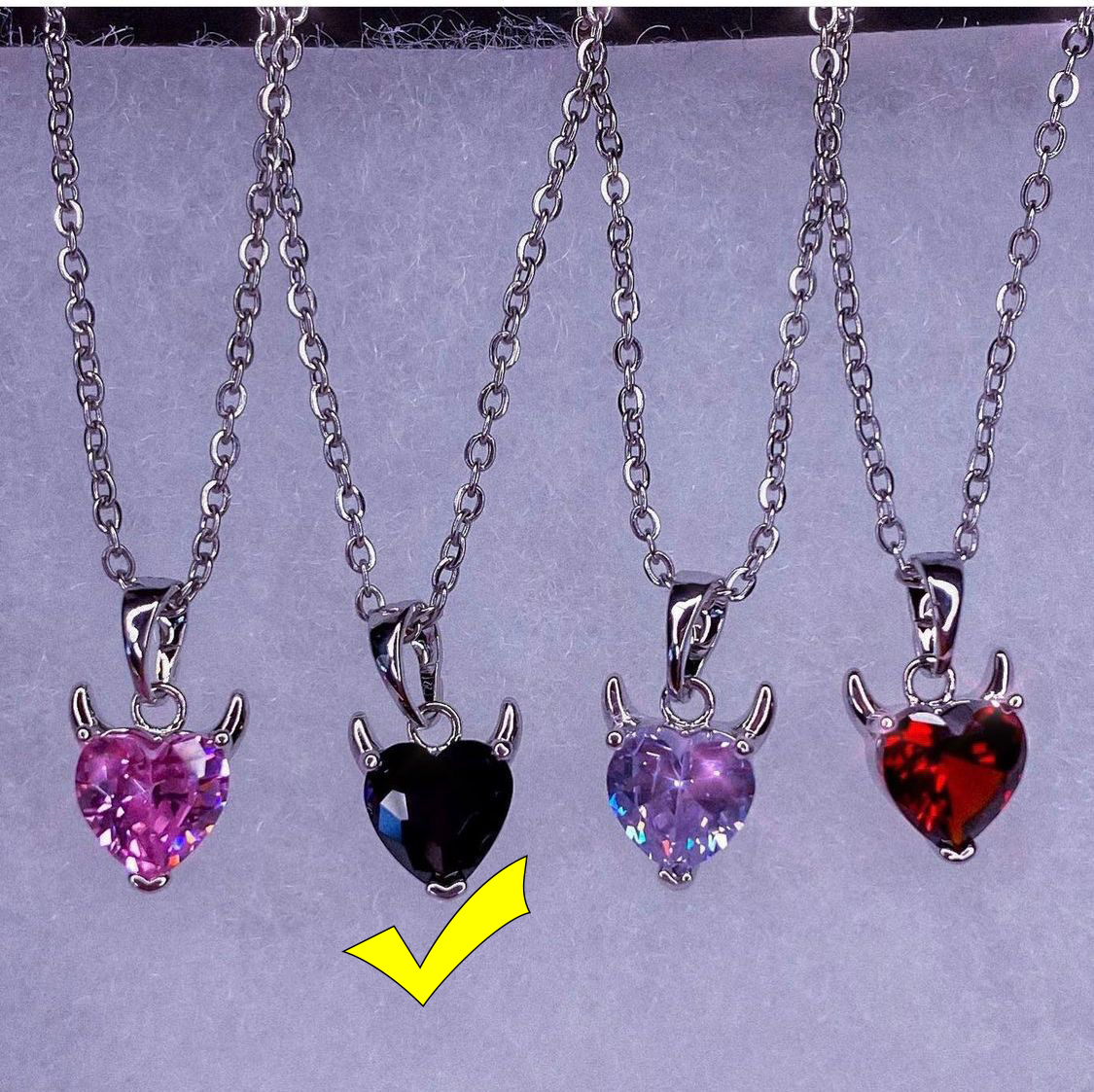 Ins Wind Trend Metal Chain Personality Love Rhinestone Necklace