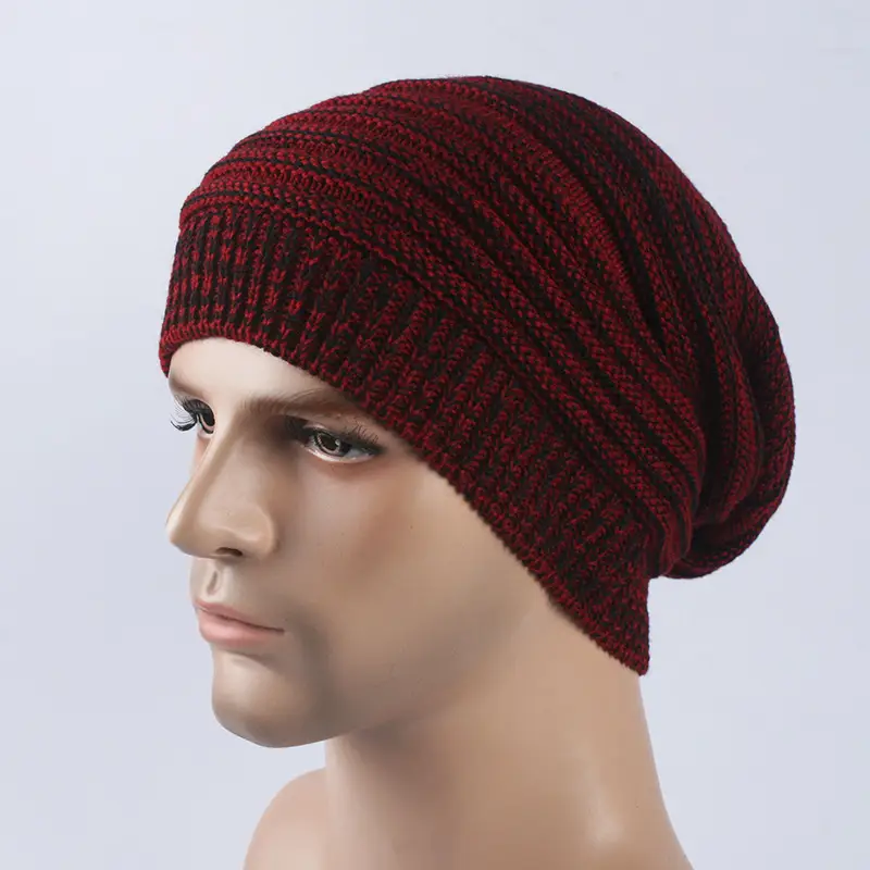 Two-color Melaleuca Folds Men's And Women's Autumn And Winter Warm Woolen Hat