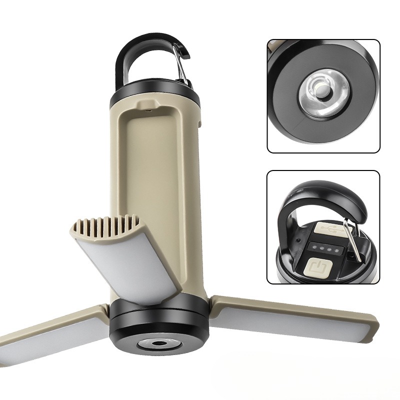 Multifunctional Outdoor Camping Light, Power Output Supported, Multi-blade Foldable Solar Camping Ambient Light — foto 6