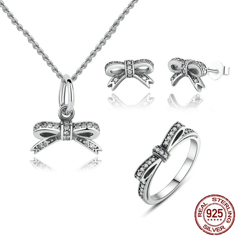 Fashion Simple Bow S925 Silver Ring