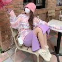 Picture Color Sweater-One Size