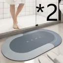 2Pcs Blue Oval
