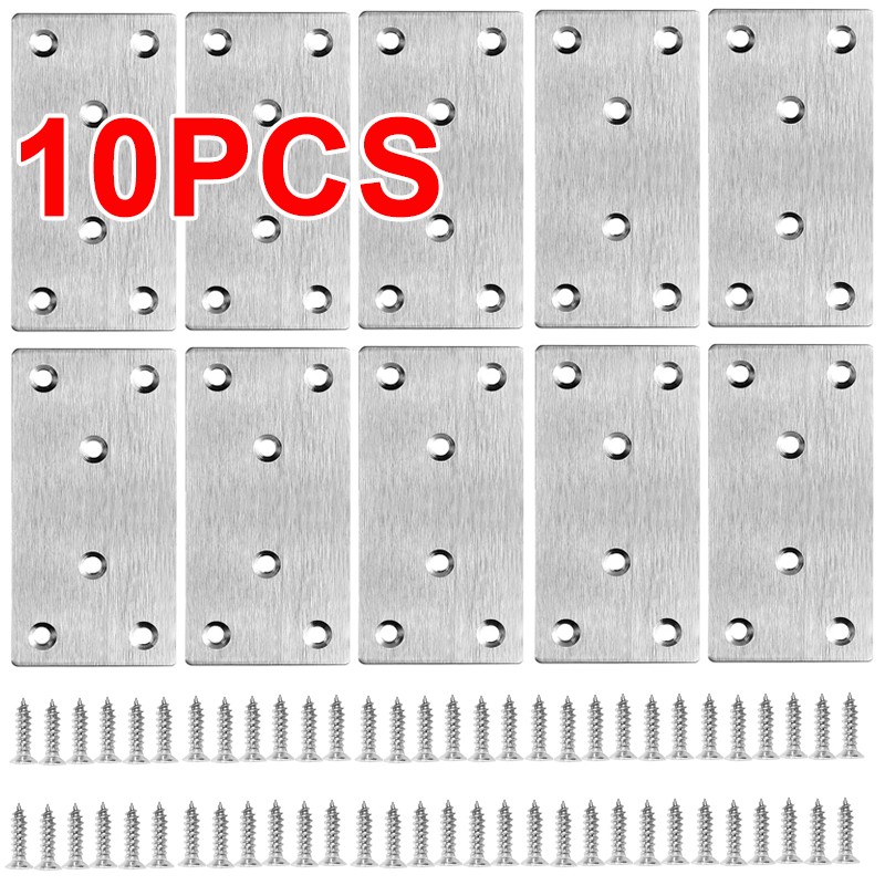 10PCS Flat Joining Metal Plates Brackets For Wood Railway Sleeper 80mm — image 4