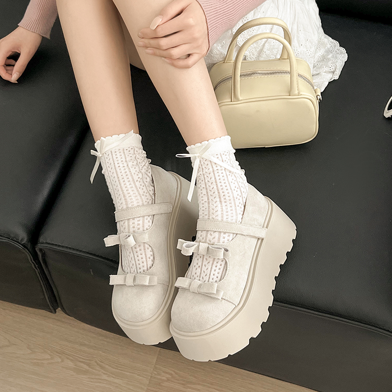Faux Suede Mary Jane Heels