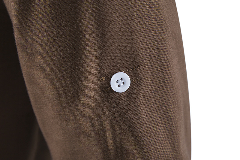 Men's Cotton Linen Shirts Long Sleeve Solid Color - 20
