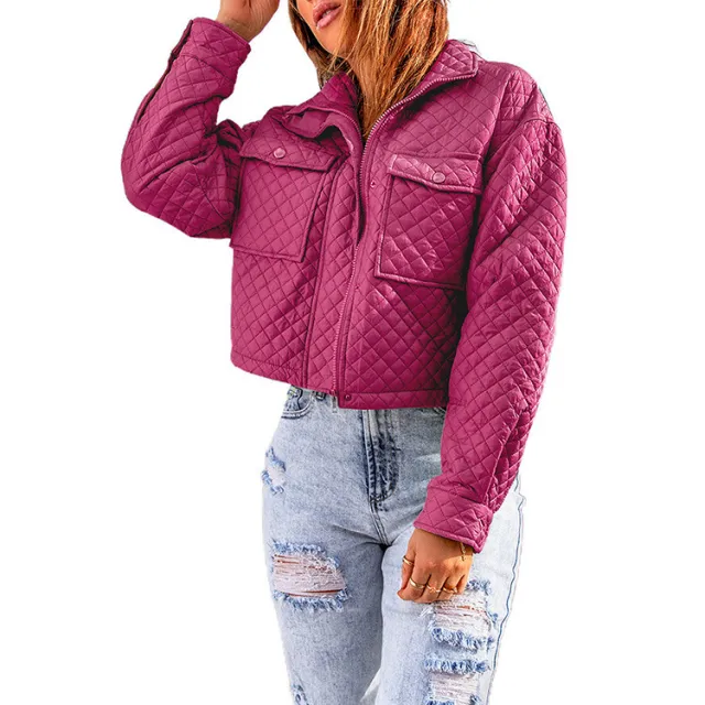 Women's Casual Long Sleeve Coat Lapel Solid Color Red - Shop at LoveMi