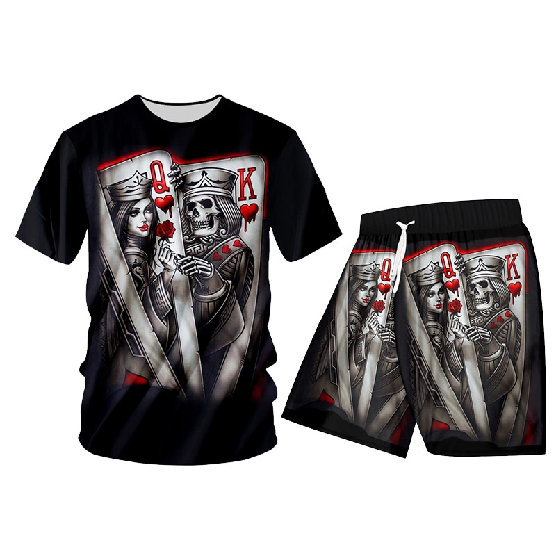 بدلة رجالية جديدة من قطعتين بغطاء رأس ثلاثي الأبعاد فضفاضة