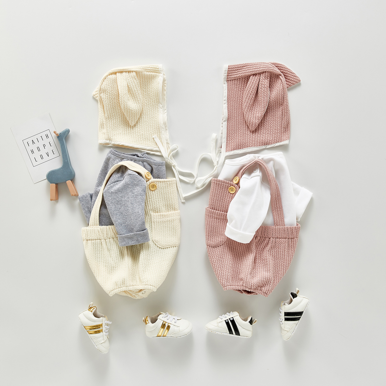 Baby Strap Romper With Hat