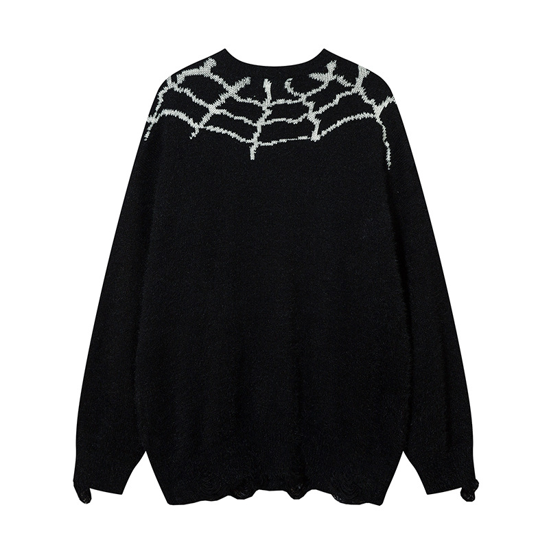 Title 6, Dark Spider Web Round-neck With Fleece Lining S...