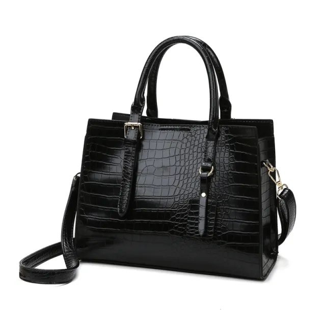Patent Leather Pattern Fashion Bag Women Black - Shop at LoveMi