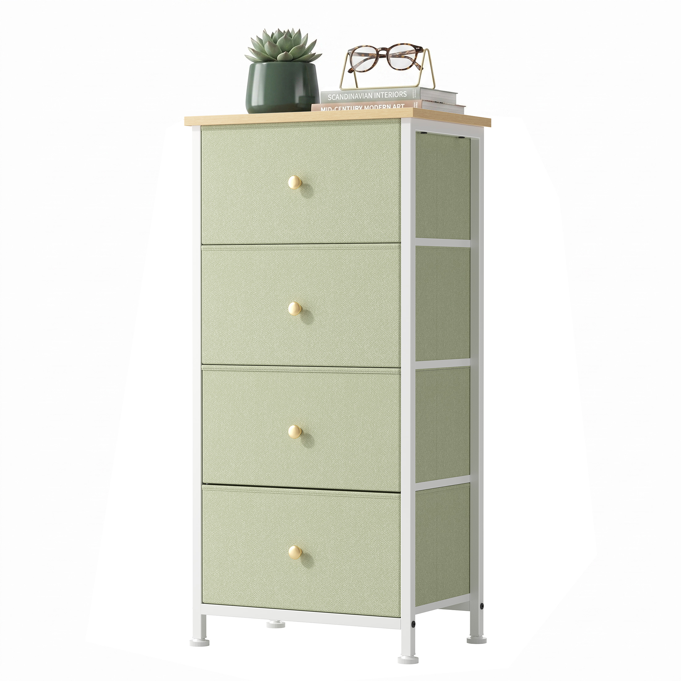 4-drawer Storage Cabinet - Suitable For Bedrooms, Living Rooms, And Wardrobes image 3