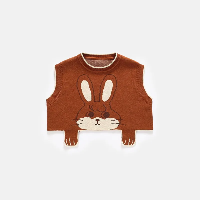 Cute Girls Knit High-end Parent-child Vest - Vest-120Cm