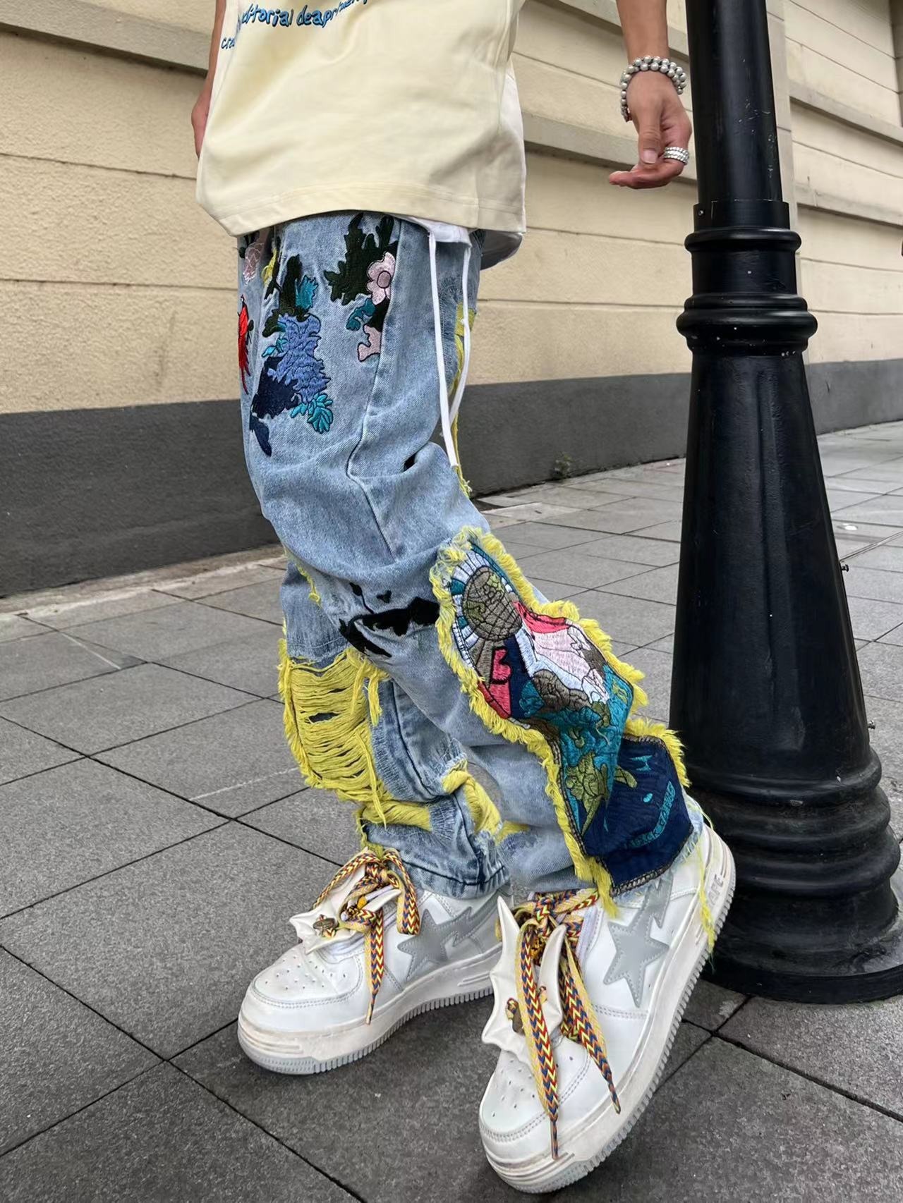 Fried Street Straight Loose Draggle-tail Trousers