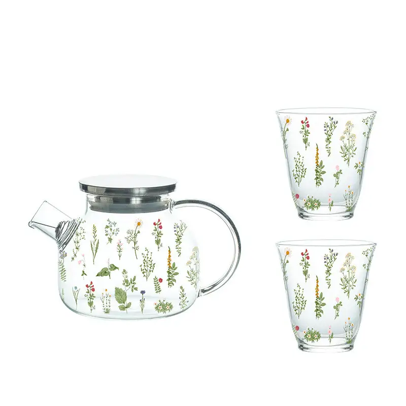 Household Large Capacity Heat-resistant Glass Pot Set