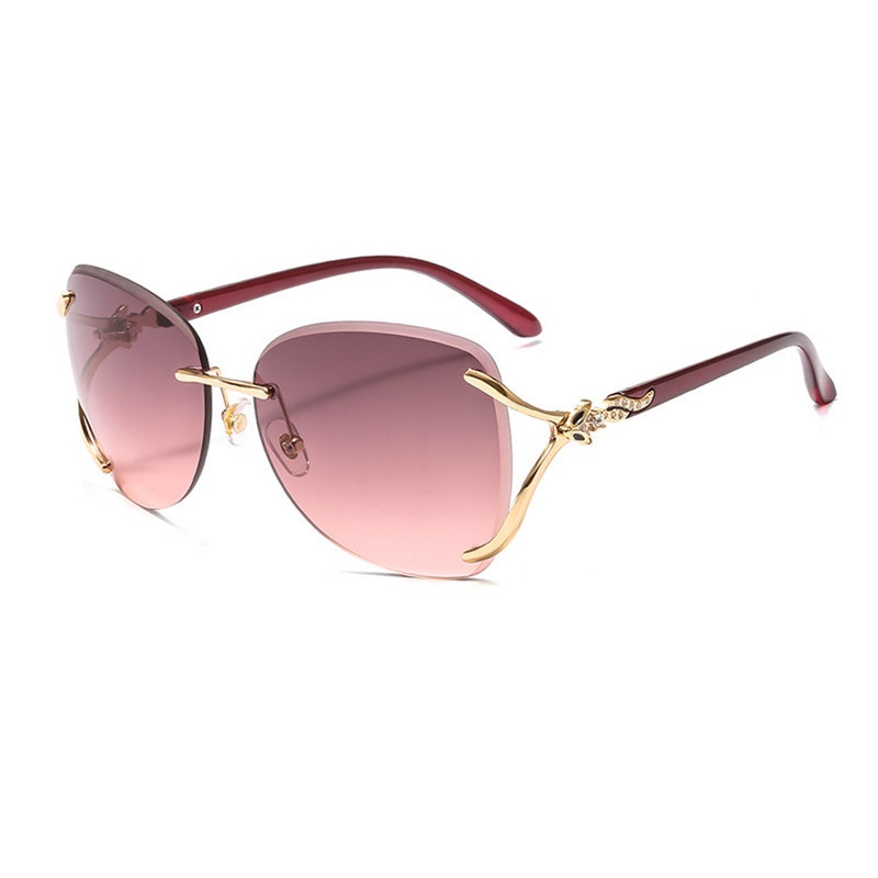 Title 6, Pink Foxes Rhinestone Oversized Sunglasses