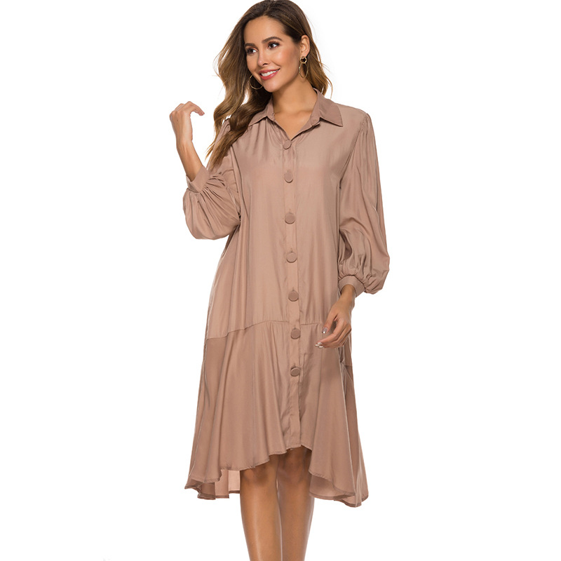 Suit-Collar Long-Sleeve Maxi Dress, picture 4 of 7