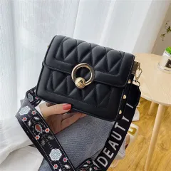 Women's Versatile Fashion Casual One Shoulder Messenger Bag - Black - View 1