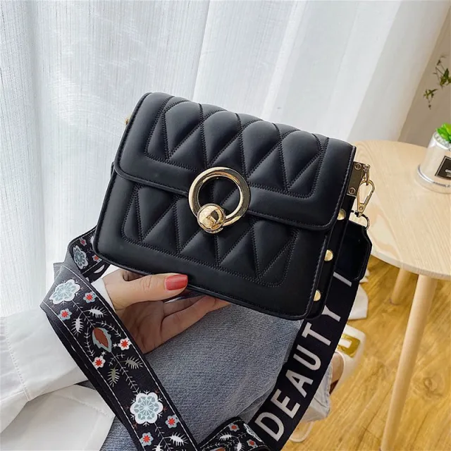 Women's Versatile Fashion Casual One Shoulder Messenger Bag Black - Shop at LoveMi