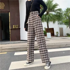 Large Size Plus Size MM Drape Mopping Pants Trousers Straight Loose Pants - Black - View 1