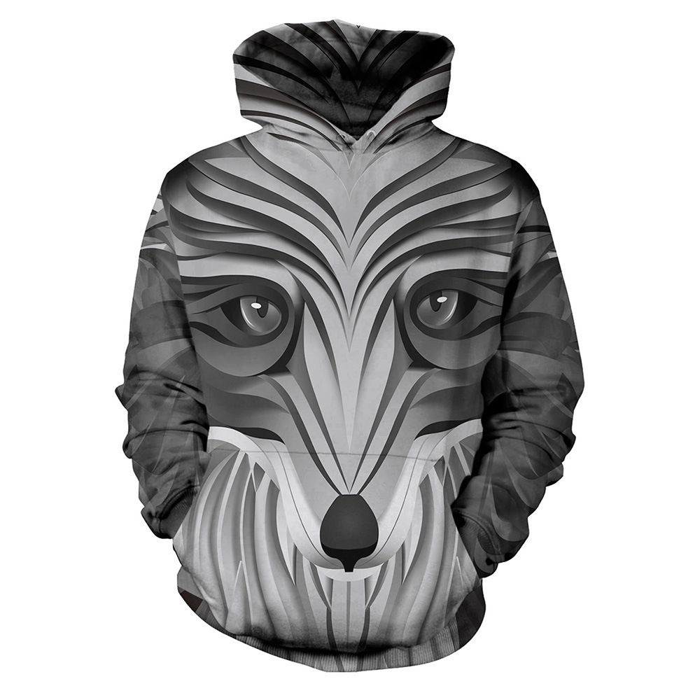 Colorful Nine-Tailed Fox 3D Digital Print Sweatshirt