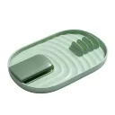 Oval Horizontal Stripes Green