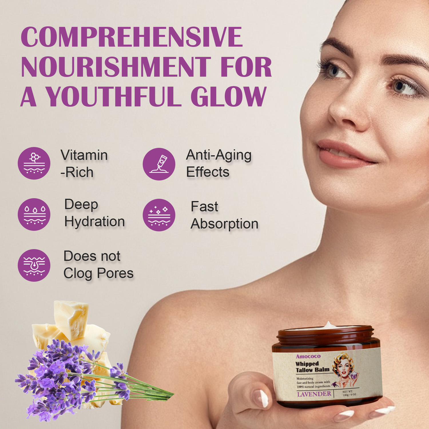 Only Supports Self Pickup With Waybill Amococo Whipped Tallow Balm Deep... 9