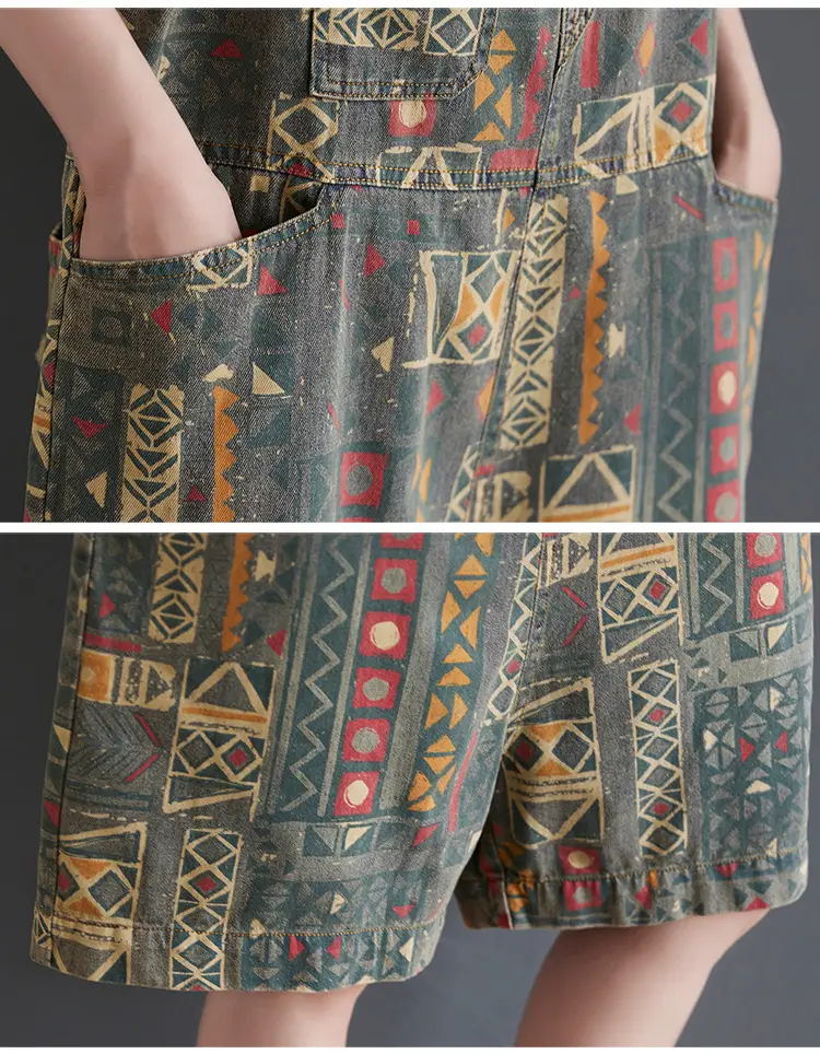 Summer New Style National Wind Large Size Cowboy Suspenders Female