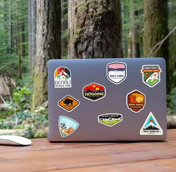 1 0 National Parks Sticker Set, Waterproof Vinyl Decals For Outdoor Adventure Hiking Camping For Water Bottles Laptops Cars And Travel Gear Clearan...