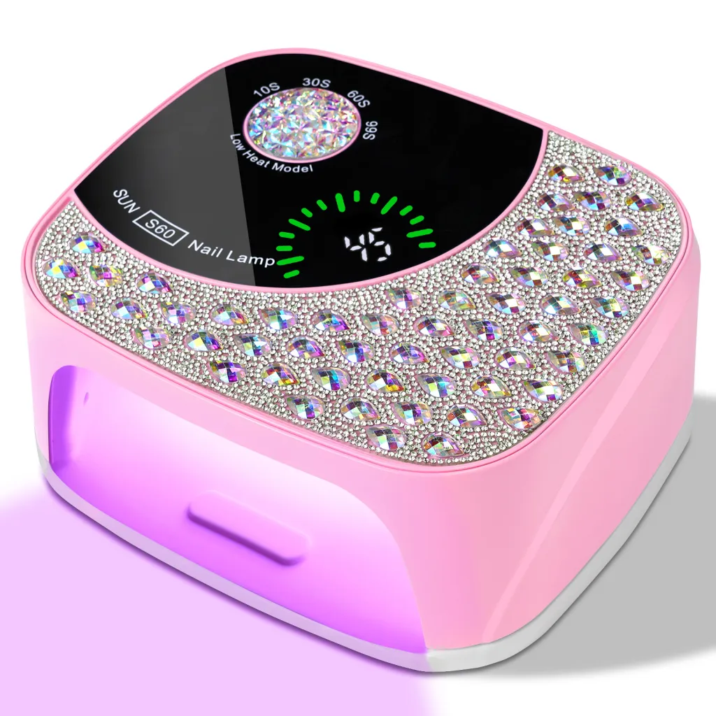 Professional UV LED Nail Lamp For Gel Nails, Cordless Nail Lamp Rechargeable Nail Dryer For Gel Polish, UV Curing Light With 4 Timer & Automatic Se...