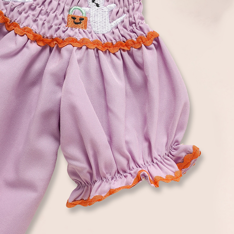 Infant Baby Girls Halloween Dress Ghost Embroidery Dress With Headband Party Costume Dresses — foto 7