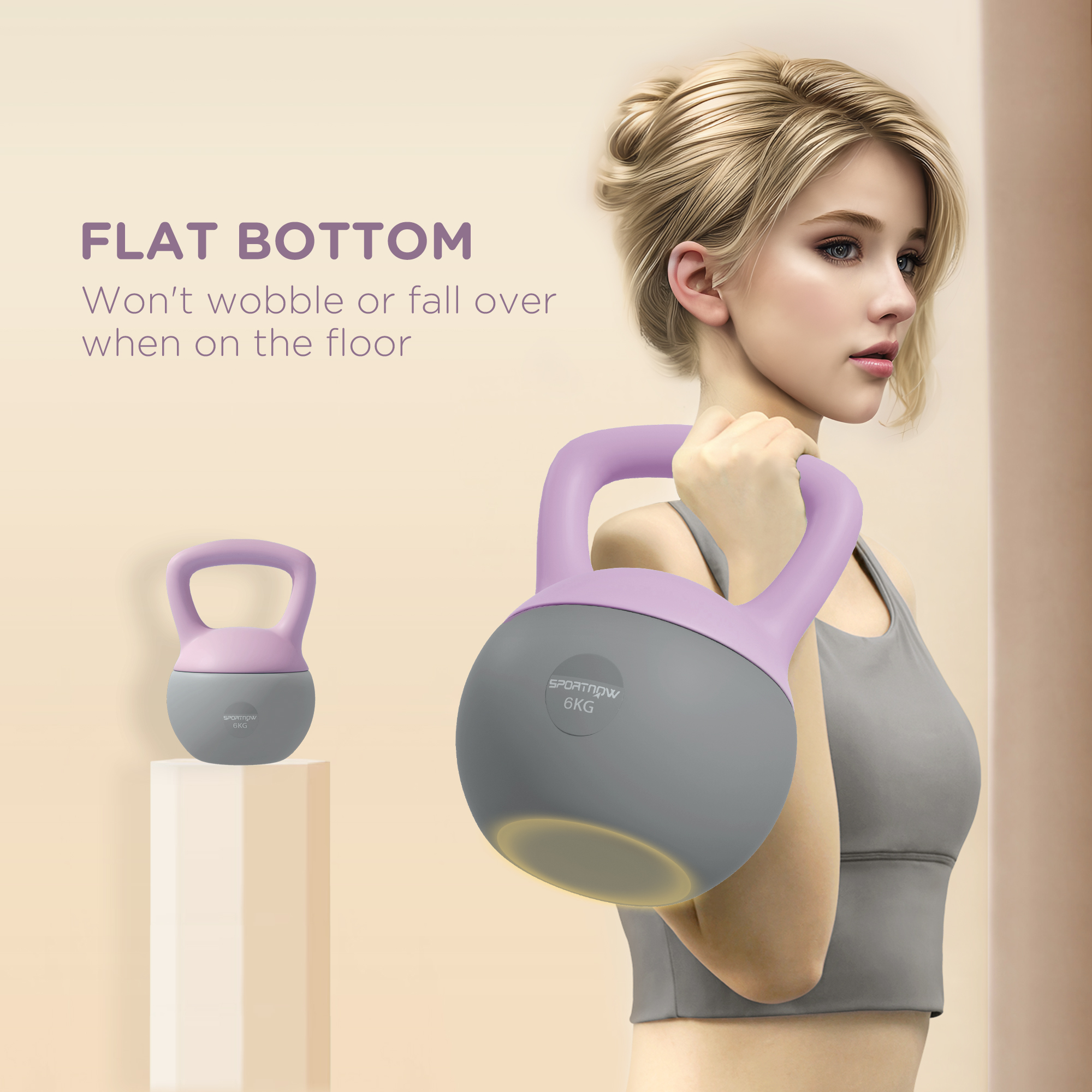 6kg Soft Kettlebell With Anti Slip Handle, Suitable For Home Gym — image 3