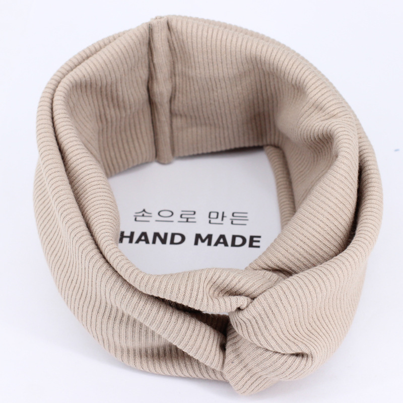 Cross Headband Wild Horizontal Knit Elastic Wool Headband