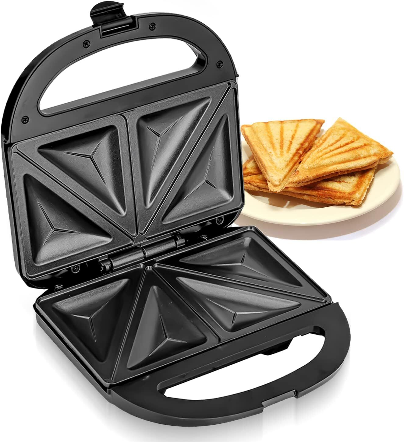 Toastie Maker 2 Slice Sandwich Toaster Non-Stick Machine Easy Clean 750W New — image 11