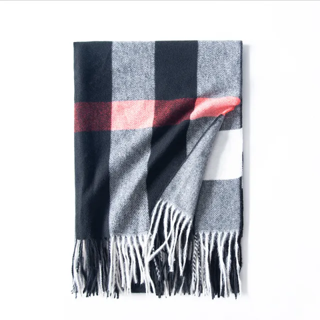 Fashion Scarves For Women In Autumn And Winter Black Grey - Shop at LoveMi