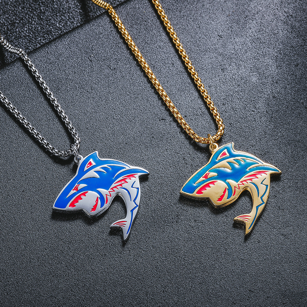 Hip Hop Shark Element Necklace Fashion