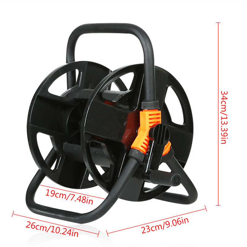Portable Garden Hose Pipe Reel Cart Free Standing Holder Water Hose 20m UK