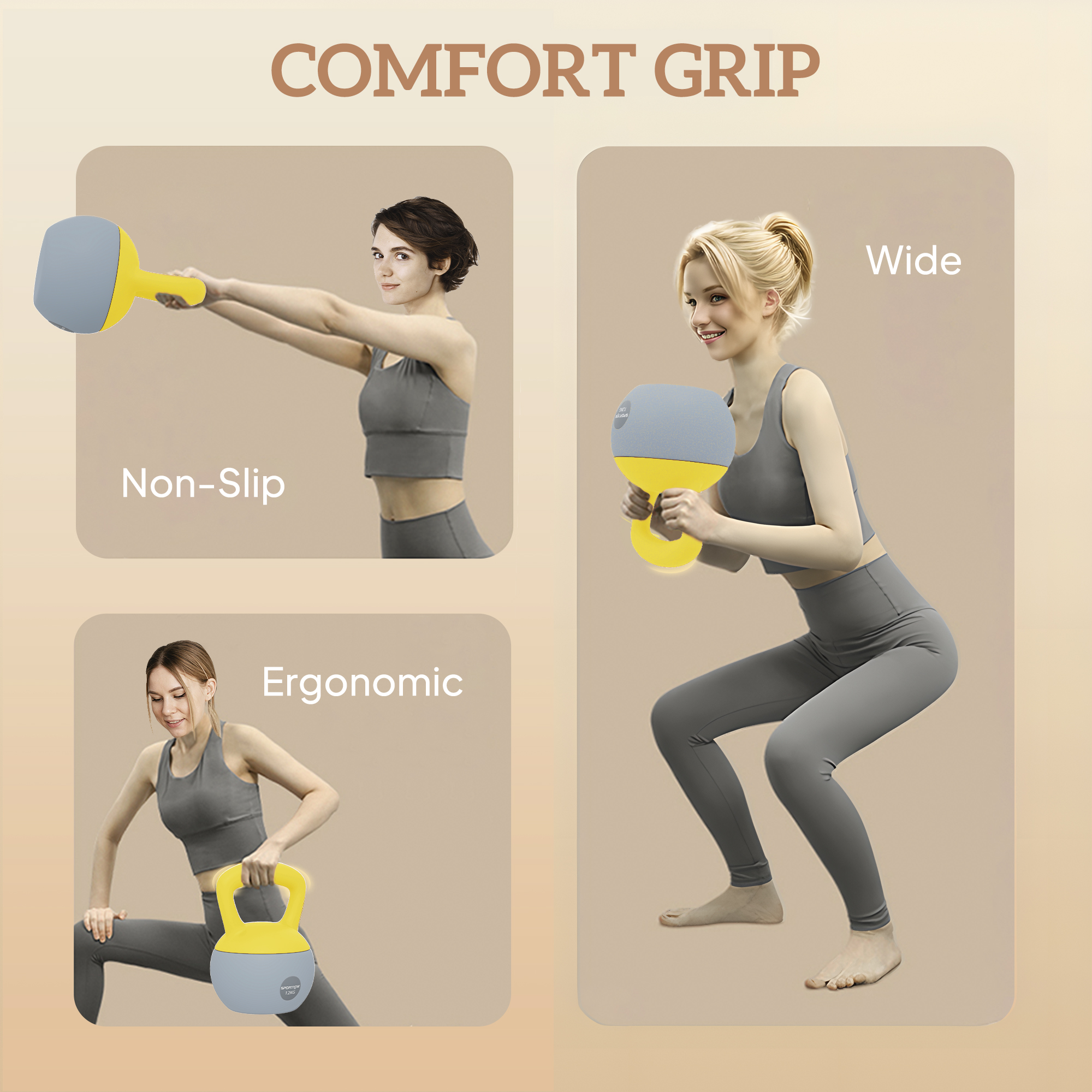 12 Kg Soft Kettlebell With Anti Slip Handle, Suitable For Home Gym — image 6