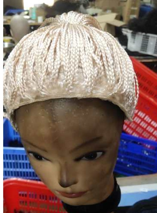 European And American Wig Women Short Curly Hair Stretch Mesh Chemical Fiber Headgear Gold - Shop at LoveMi