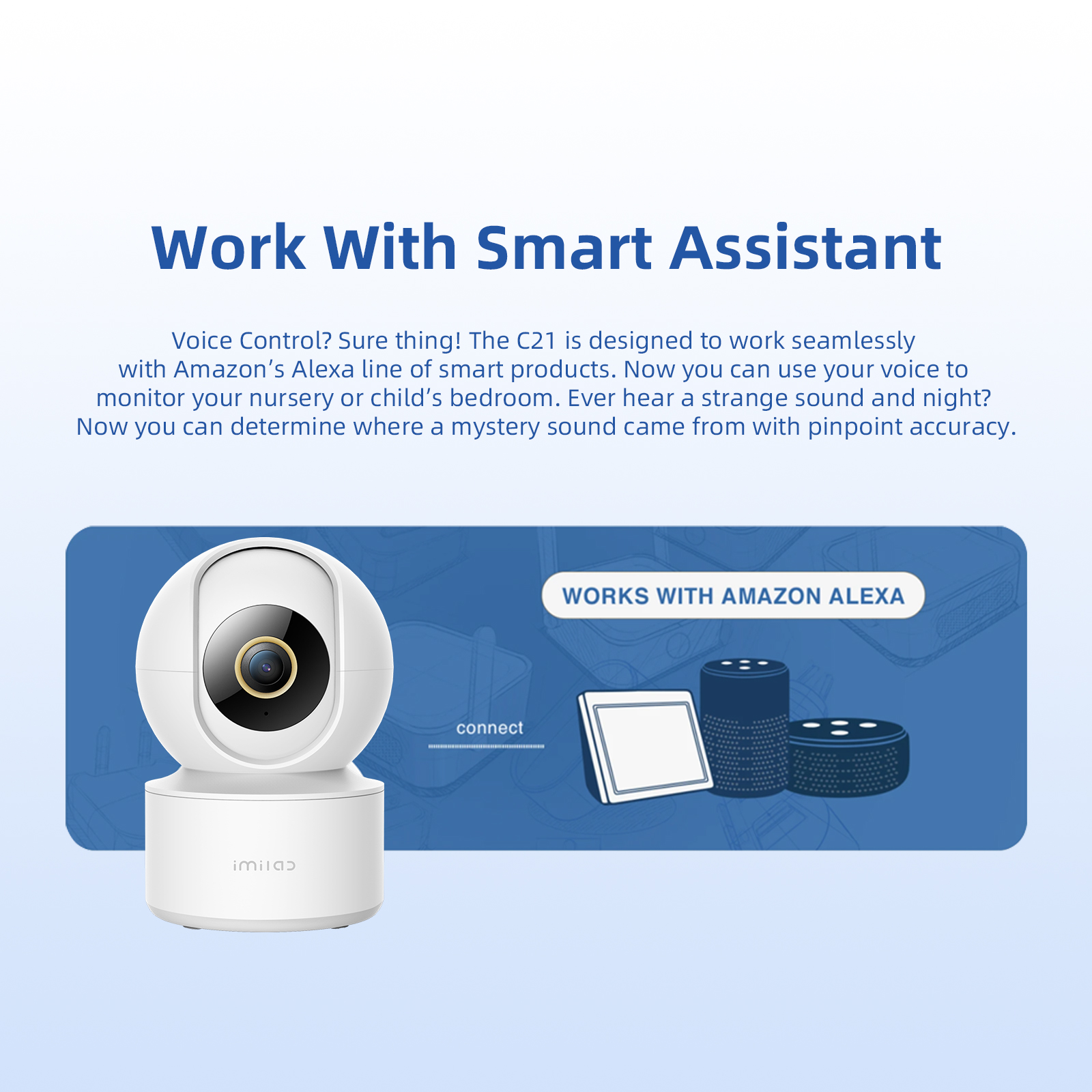 IMILAB C21 2.5K Surveillance Camera Vedio Wifi IP Smart Indoor Home Security Baby Monitor 360view Starlight Night Vision Cam — foto 9