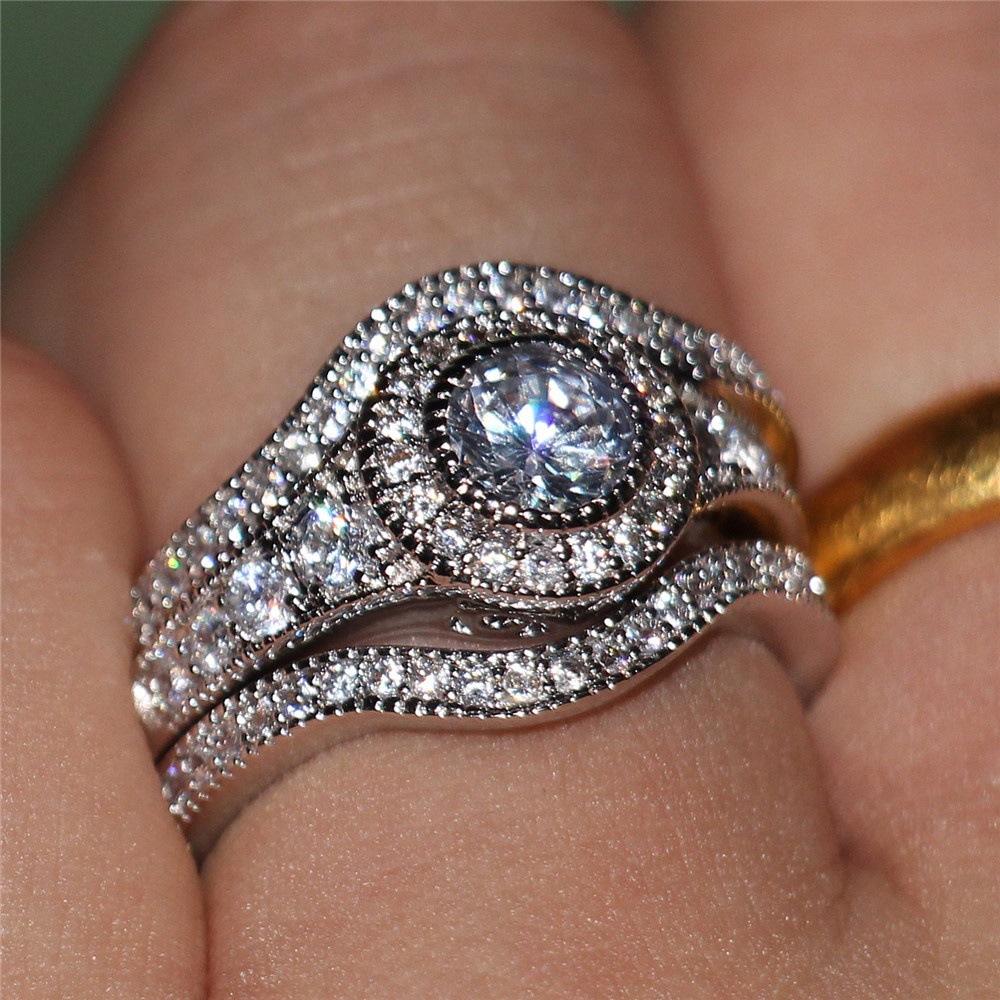 European And American Ladies Couple Ring Sets