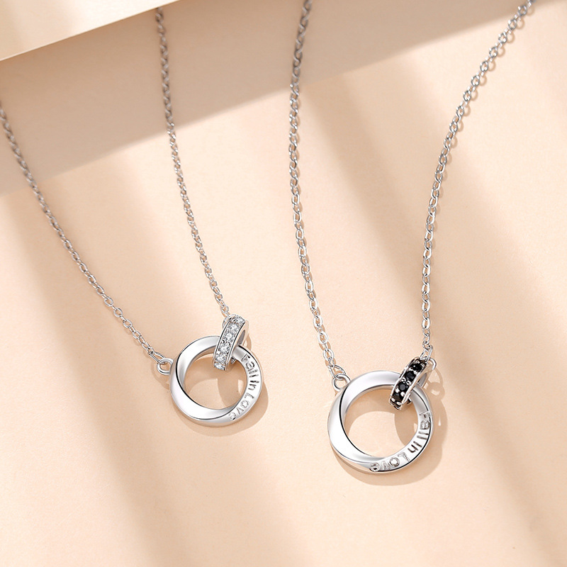 Mobius Sterling Silver Niche Korean Style Simple Clavicle Chain