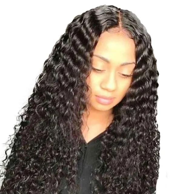 Long Rolled Chemical Fiber High Temperature Silk Wig Black - Shop at LoveMi