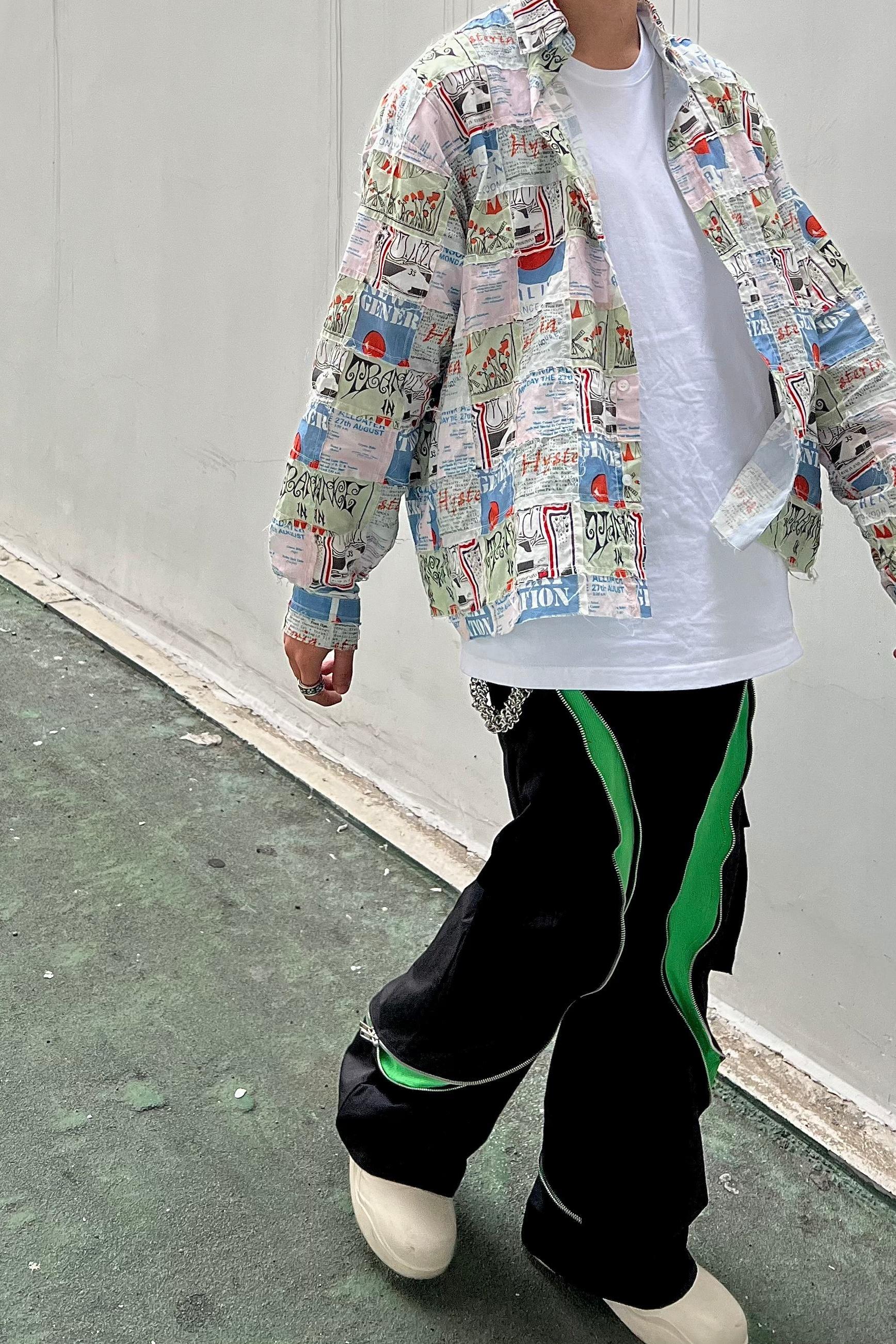 Zippered Concealed Contrast Offset Performance Pants