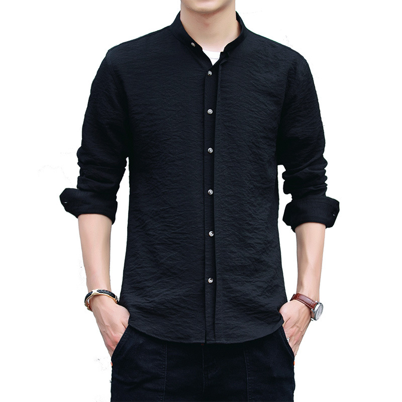 Title 2, Casual stand-up collar wear all-match shirt